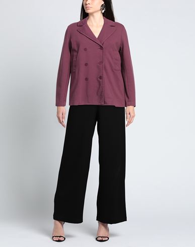 Woman Blazer Mauve Size L Cotton, Viscose, Elastane