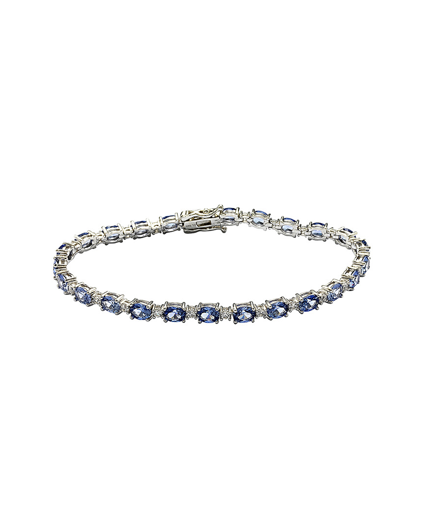 Silver 9.67 ct. tw. Sapphire Bracelet