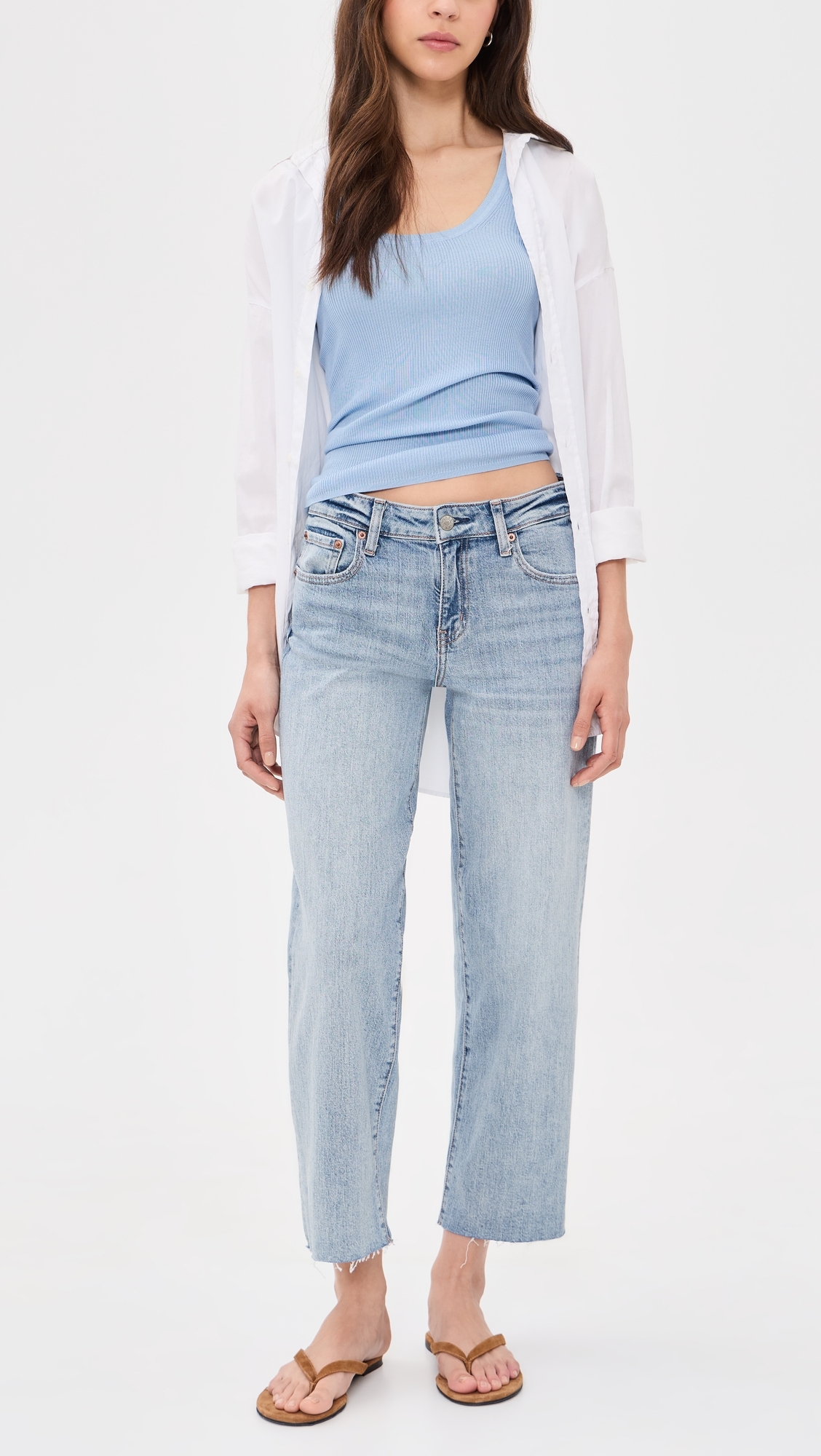 Low Rise Straight Crop Jeans OBVIOUSLY VINTAGE