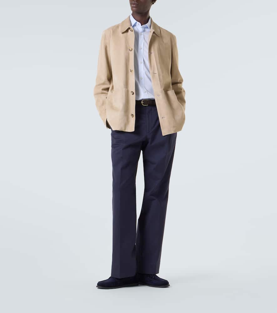 Amo cotton and cashmere straight pants