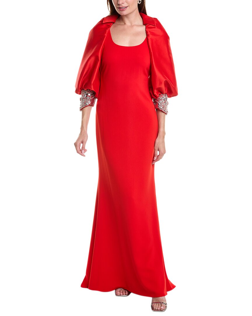 2Pc Crop Jacket & Gown Set