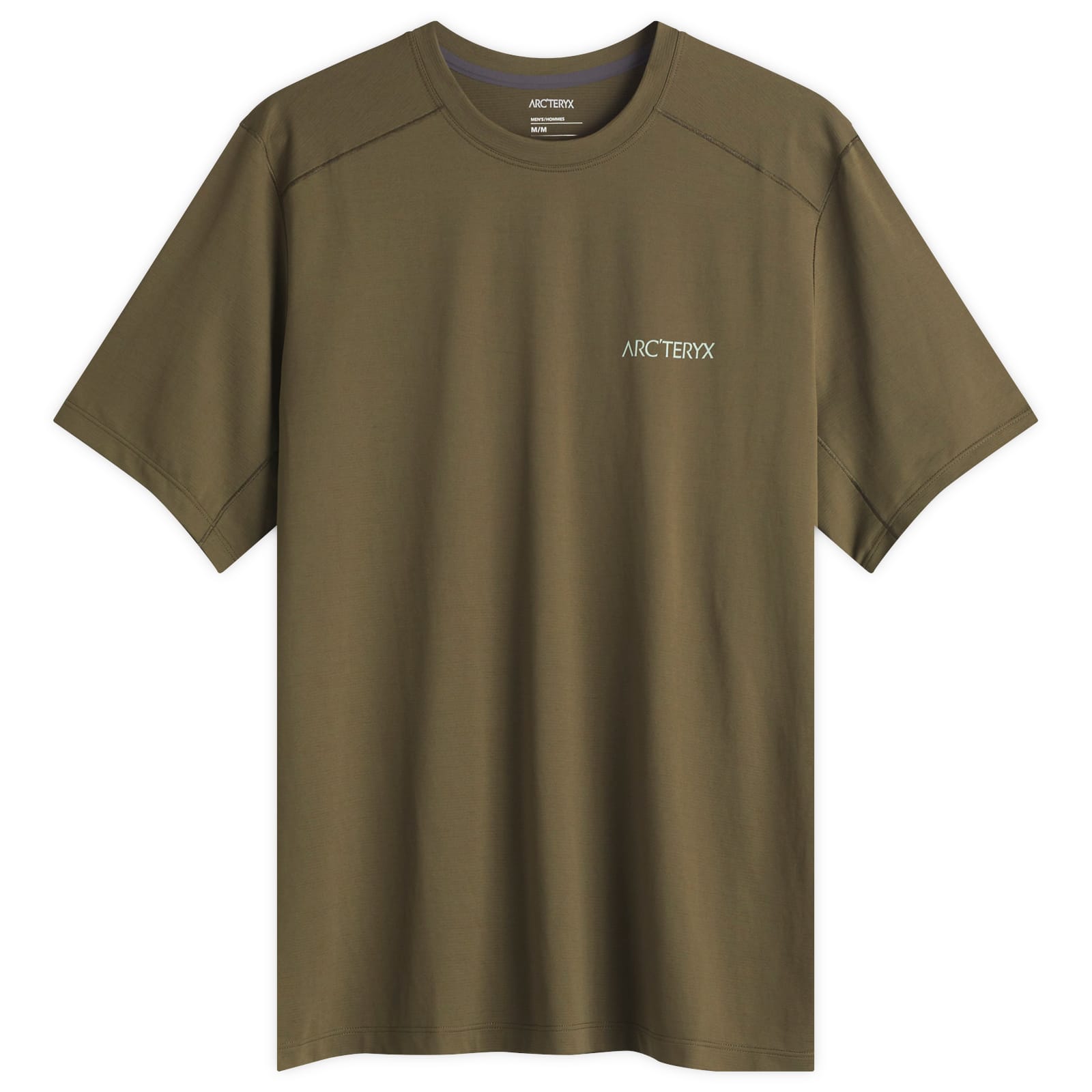 Arc'teryx Men's Cormac Arc'Bird Logo T-Shirt in Tatsu Heather/Stone Green