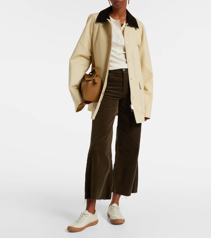 Lyra cotton corduroy wide-leg pants