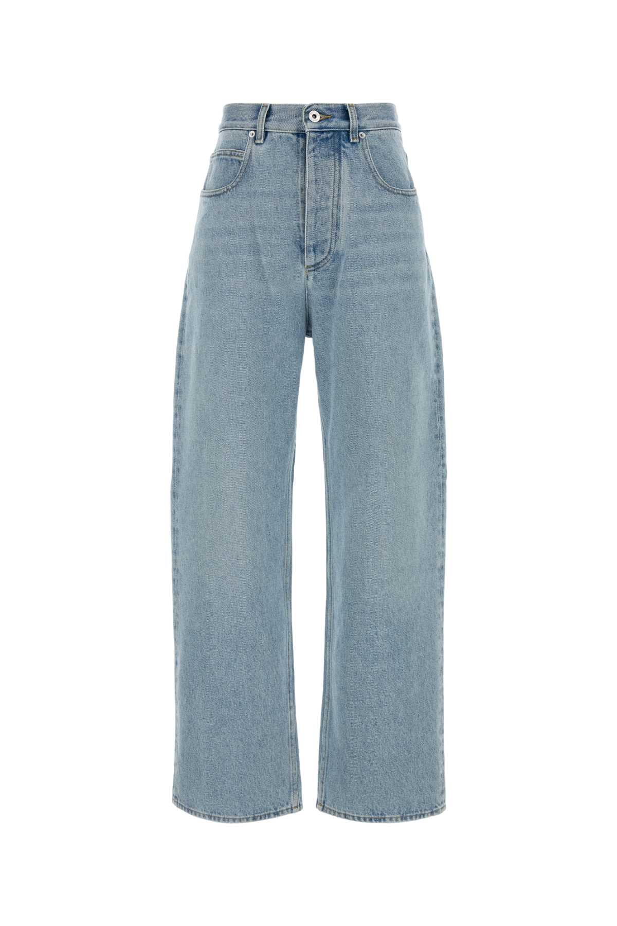 High-Waisted Wide-Leg Jeans — Blue