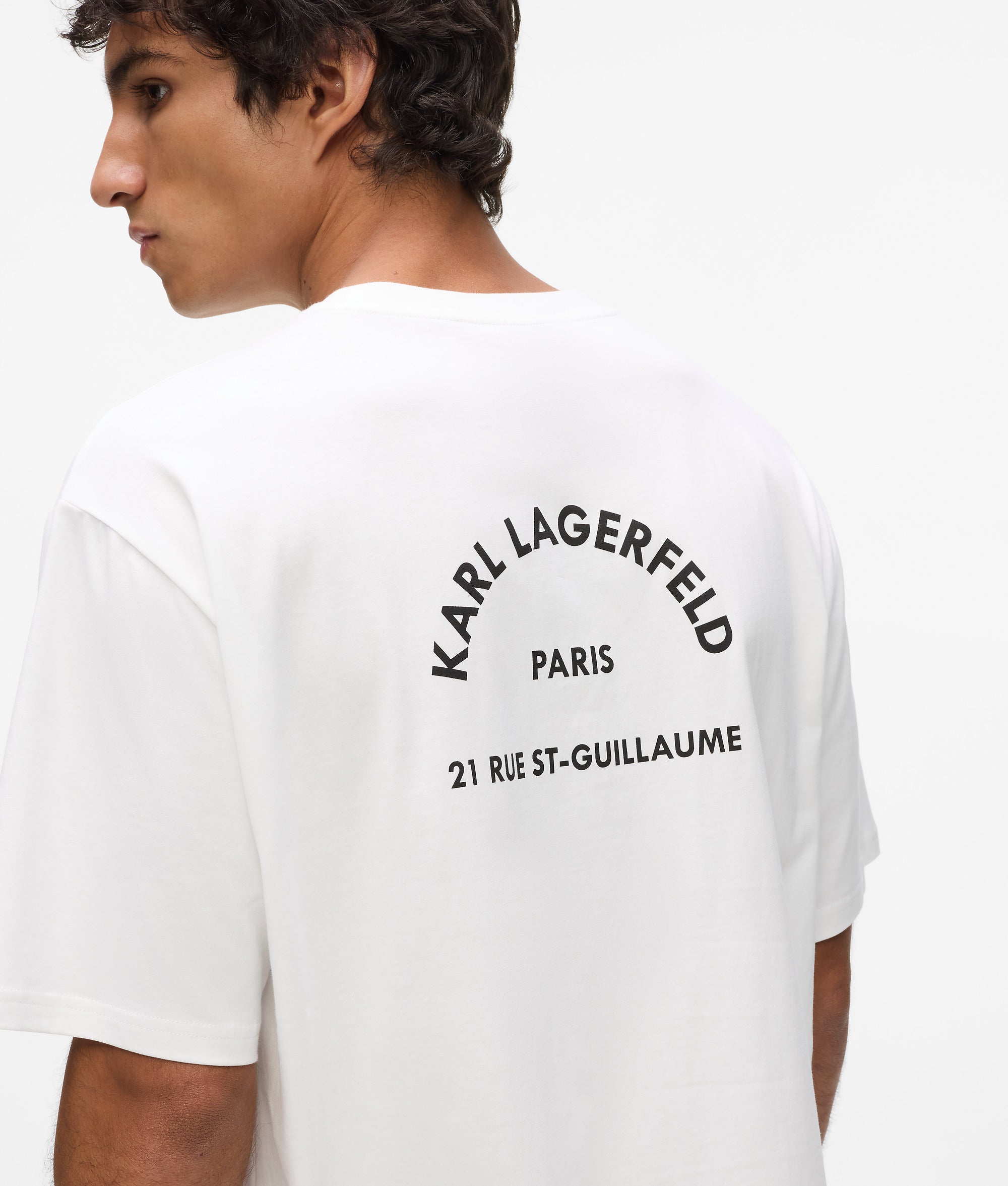 Karl Lagerfeld - Lässiges T-shirt Von Rue St-guillaume, Herren, Weiss, Größe