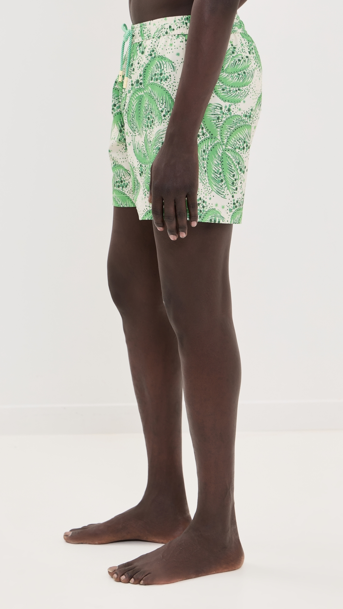 Tombolo Palm Fronds Swim Trunks Green