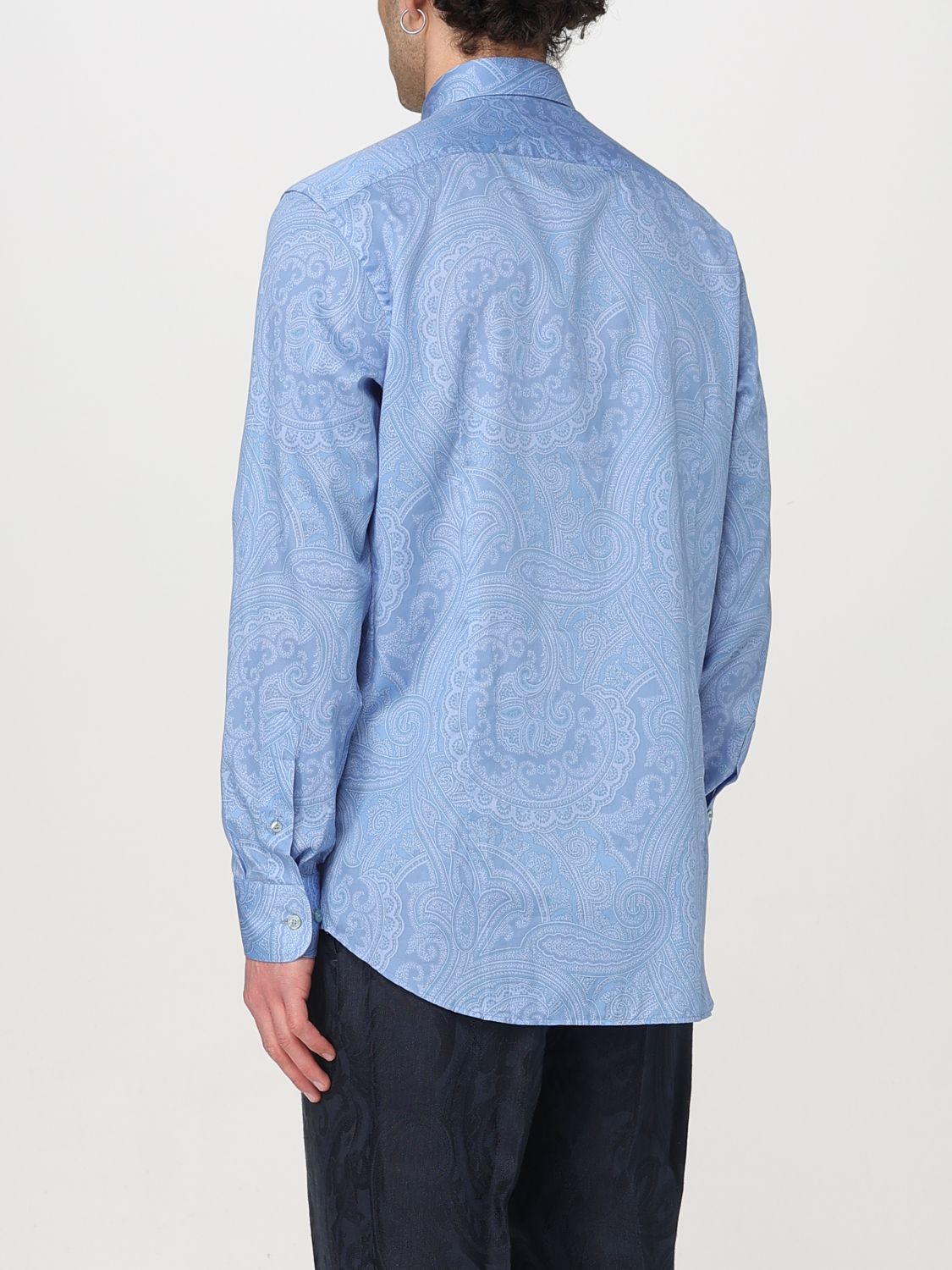 Shirt ETRO Men color Gnawed Blue