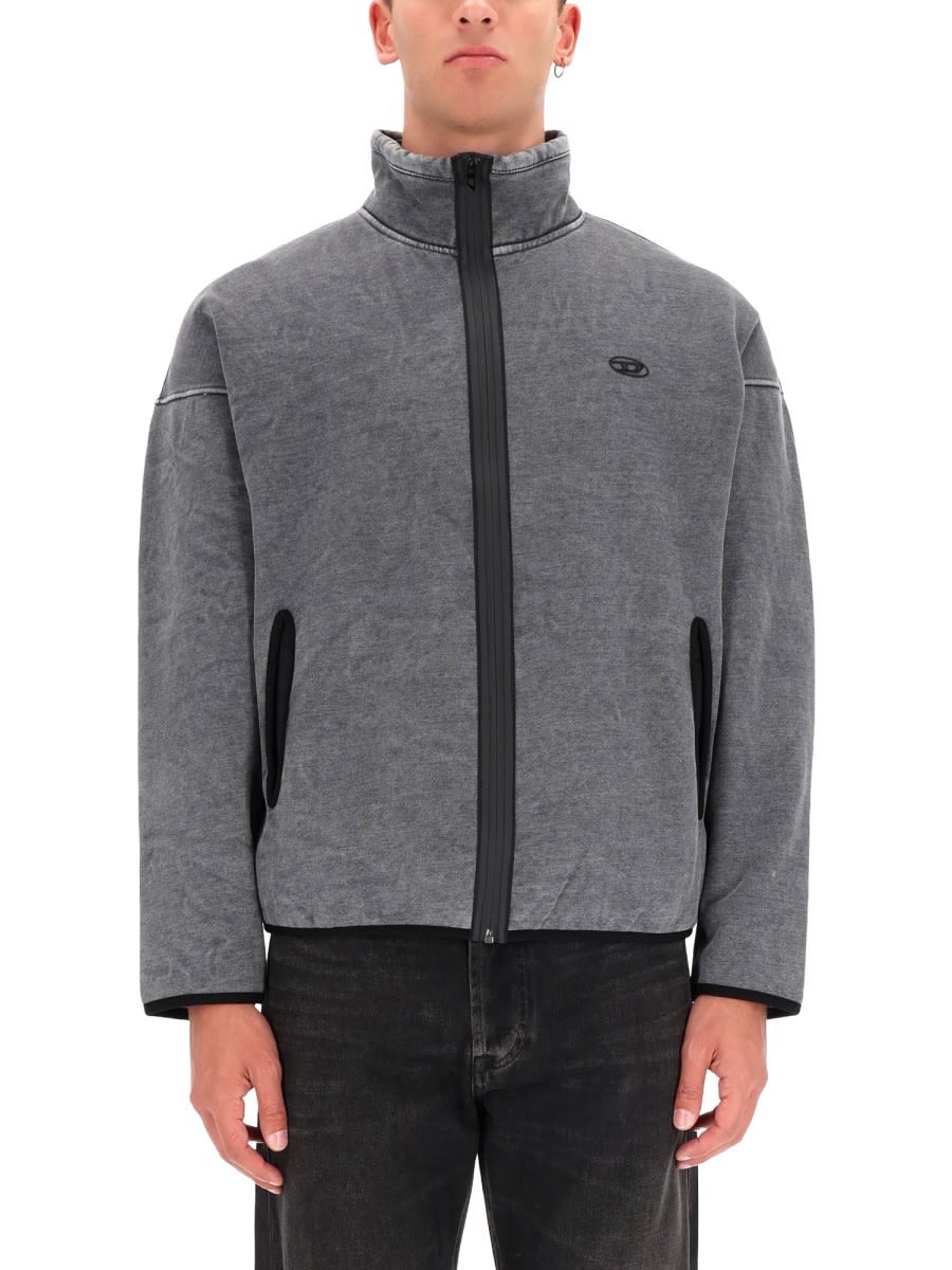 Zip-up sweatshirt with inner lining - Sweaters - Man - Grey