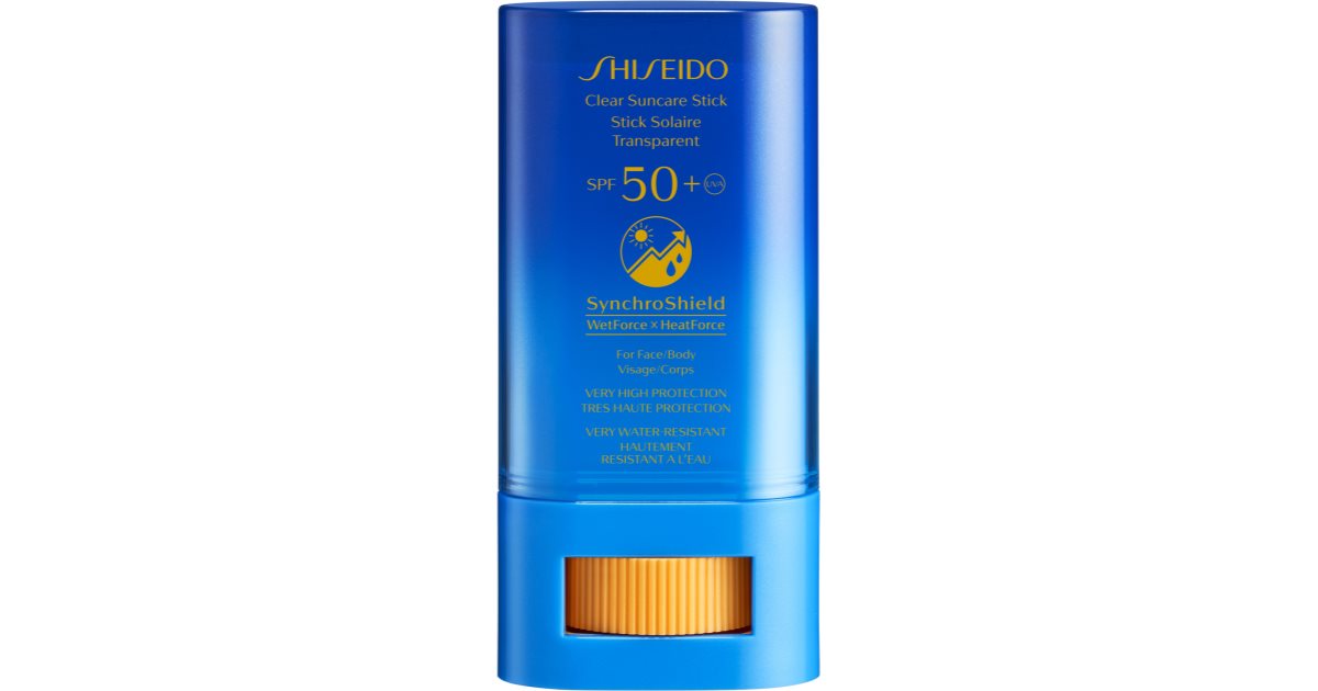 UV protection Shiseido Sun Care Clear Stick WetForce SPF 50+ 20 g
