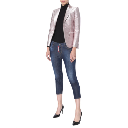 Glitter single breasted blazer