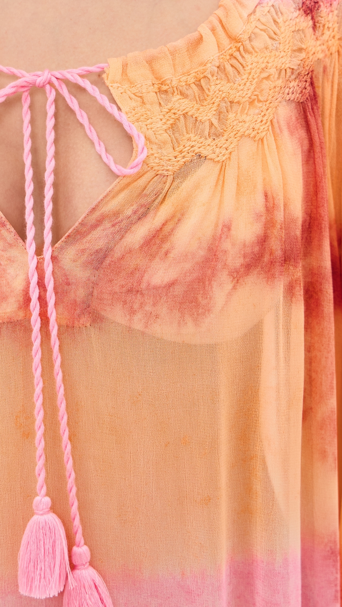 Delray Maxi Dress Bromeliad Hand Dye One Size
