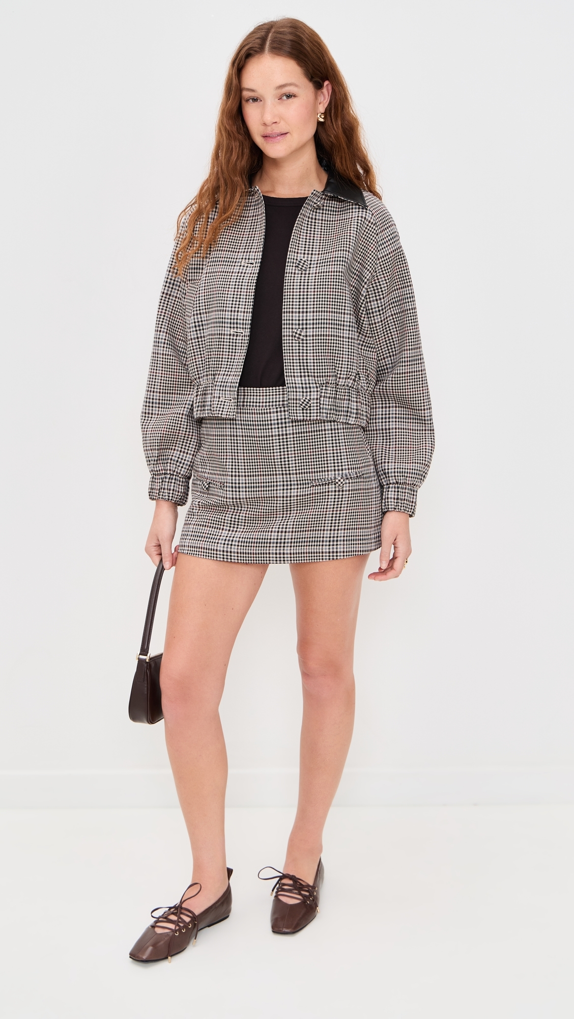 Winnie Button Jacket Tan Plaid