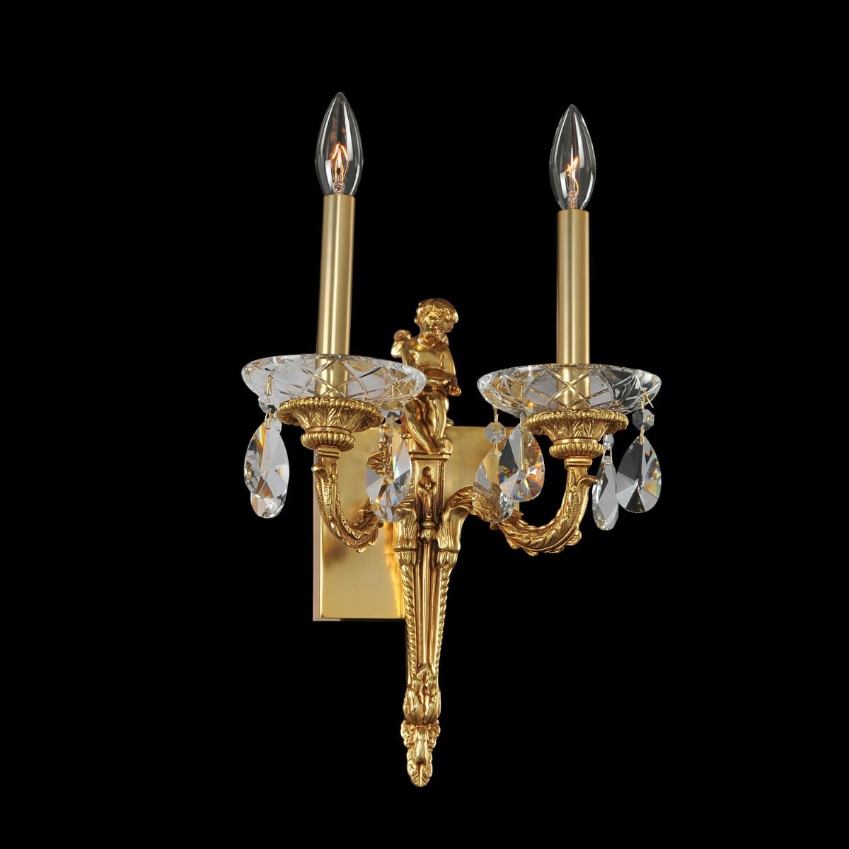 Marseille 2-Light 18" Wall Sconce in Antique Bra
