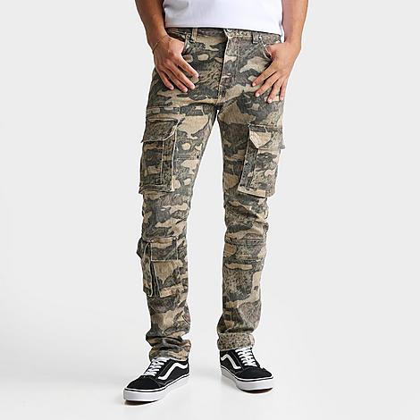 Men's Camouflage Utility Cargo Denim Jeans in Arden Camo