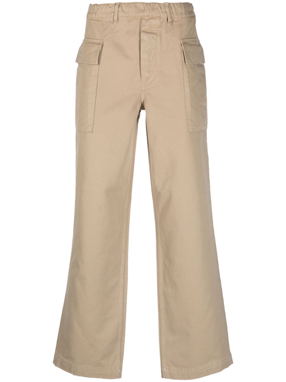 Straight-leg cropped trousers - Green