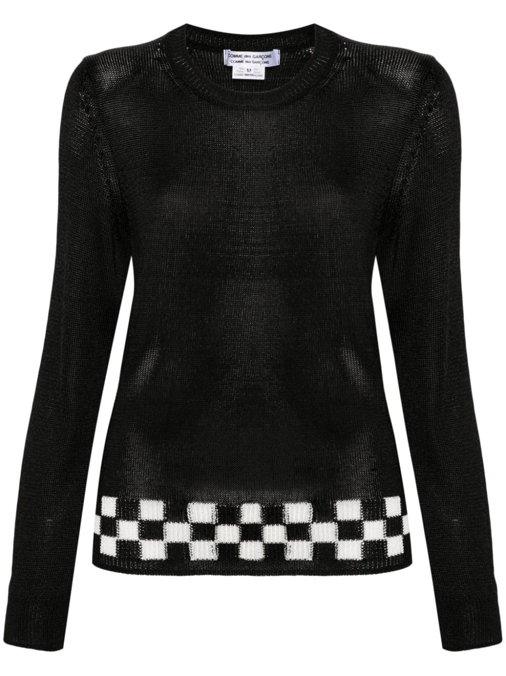 Check-detail jumper - Black