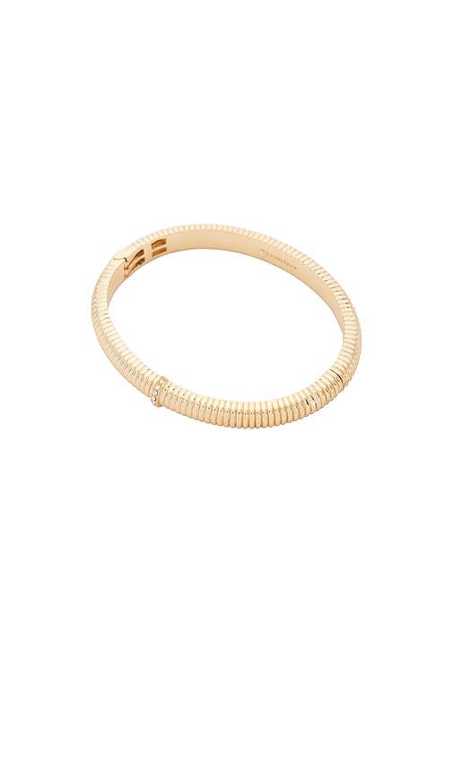 BaubleBar Textured Bangle in Metallic Gold