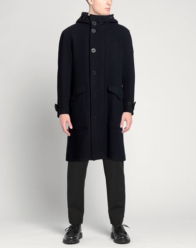 Man Coat Midnight blue Size 40 Wool, Polyamide