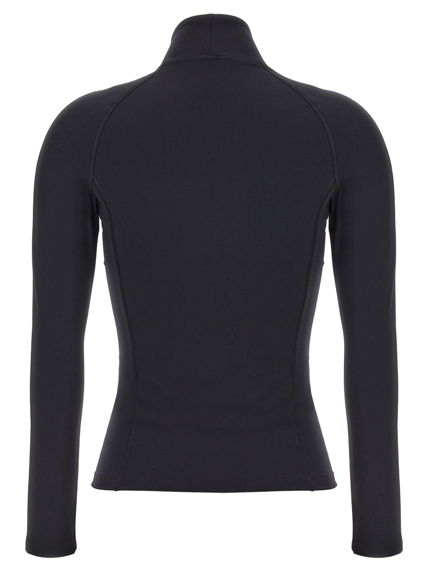 -Reflective Logo Top Top Nero-Donna