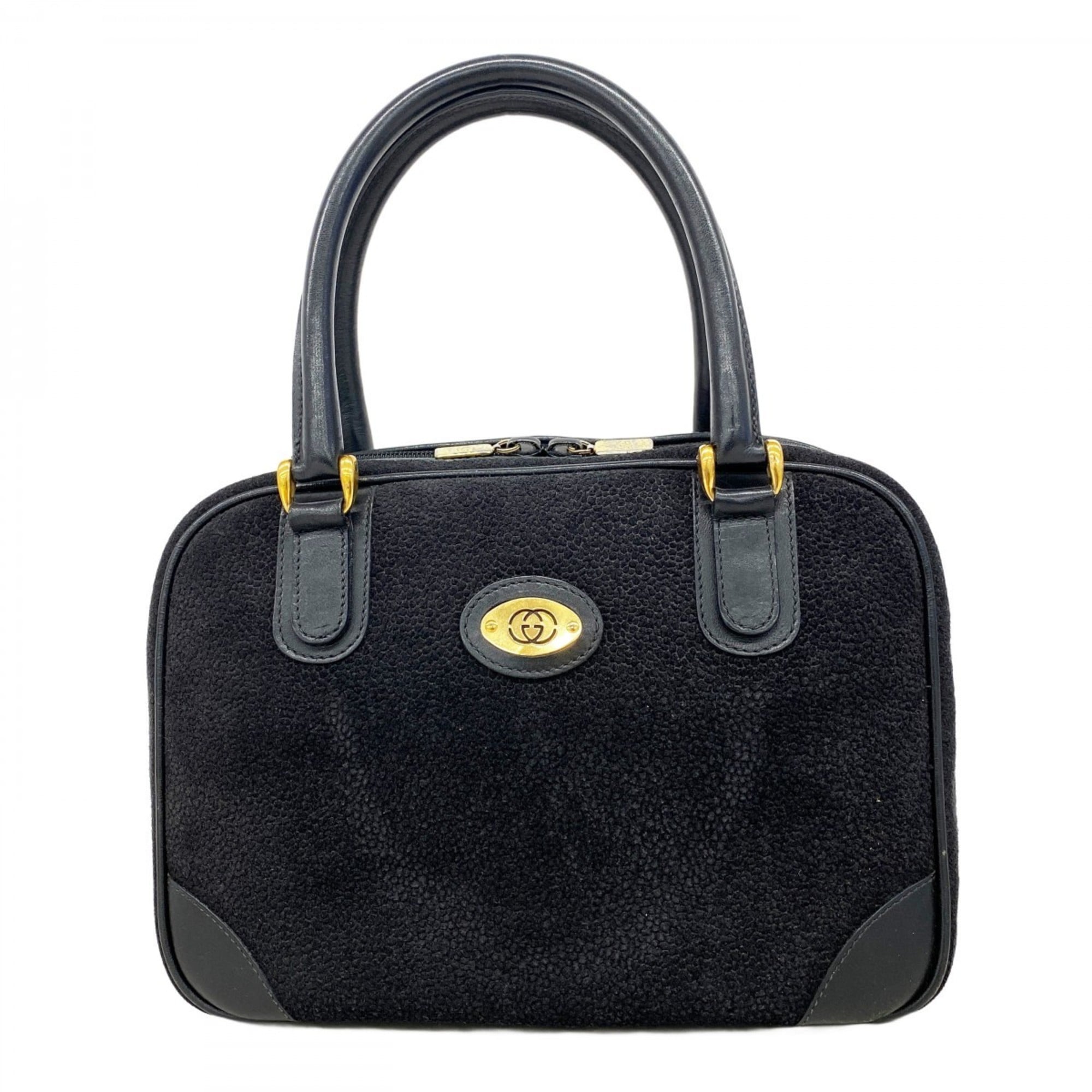 Gucci Black Suede Handbag Pre-Owned