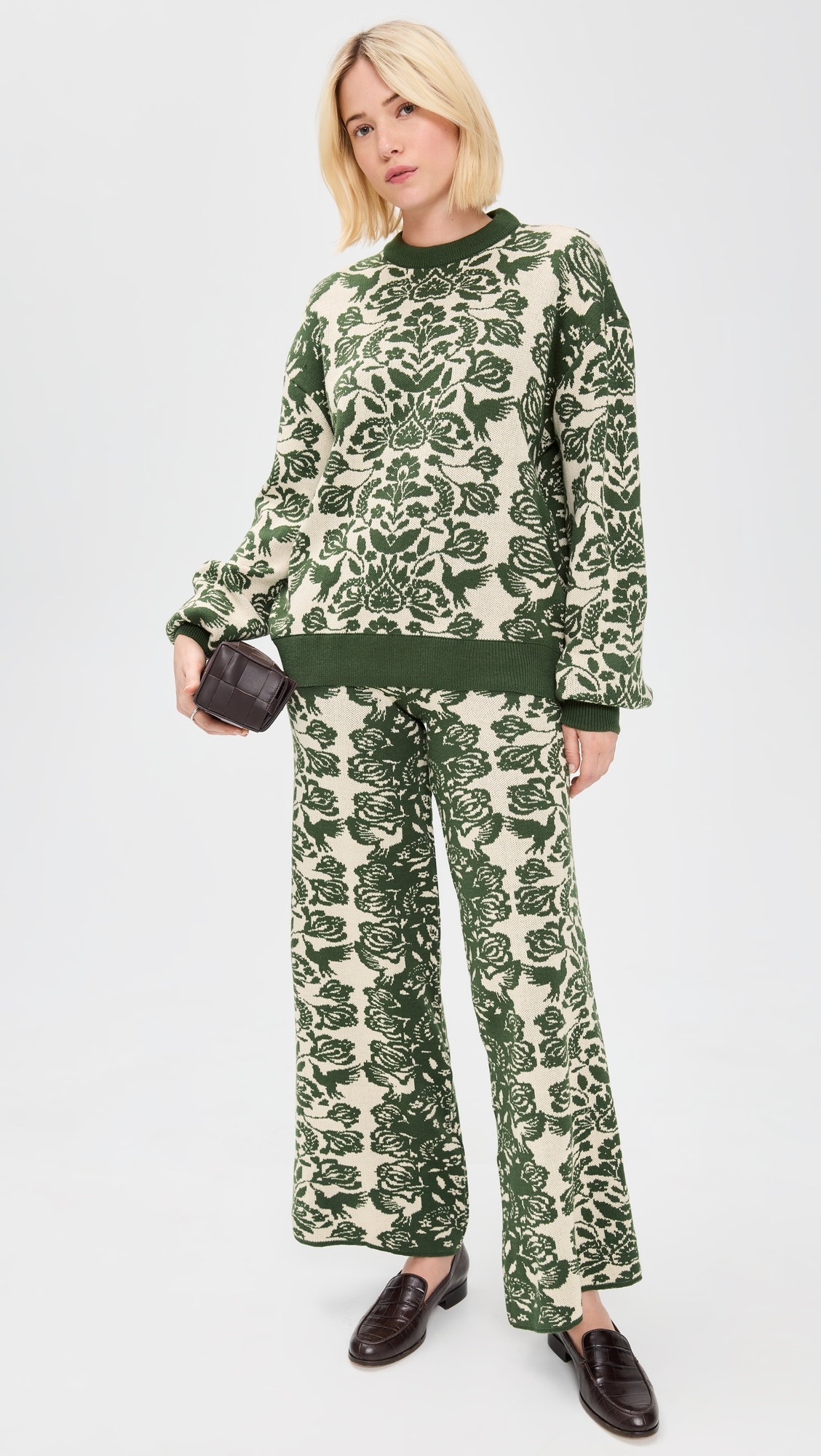 The Unnamed Pants Green Folk Paisley