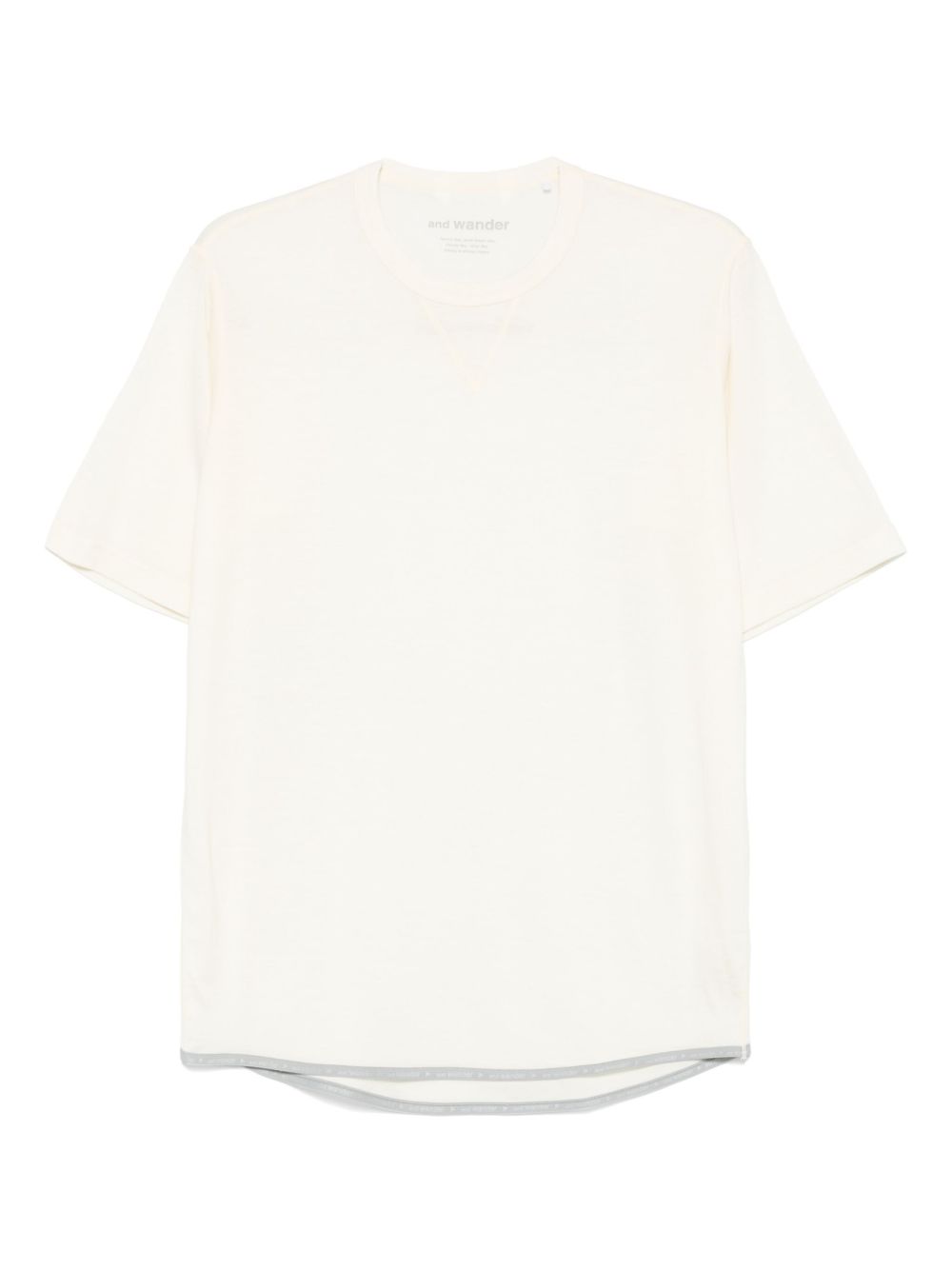 And Wander wool T-shirt - Neutrals