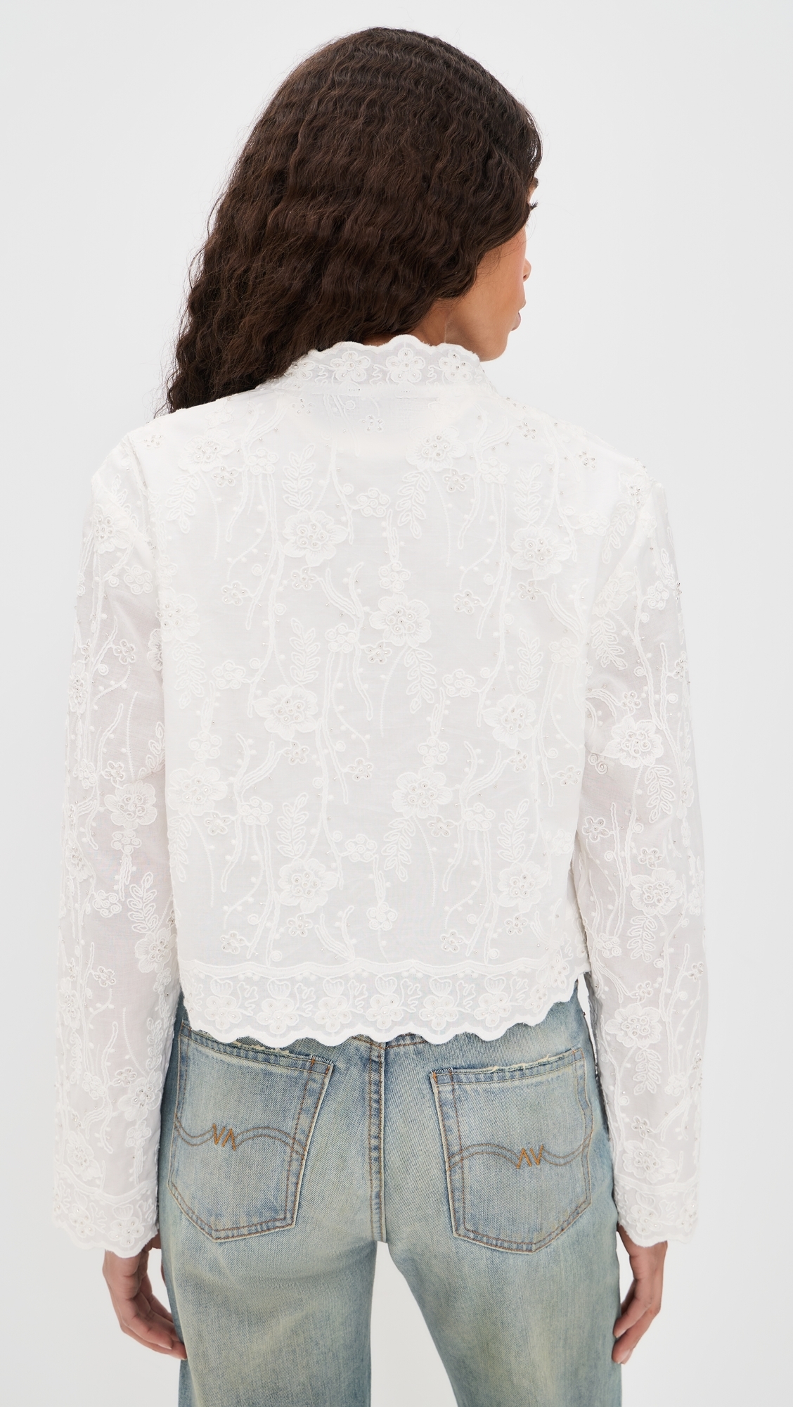 Embroidered Jacket White