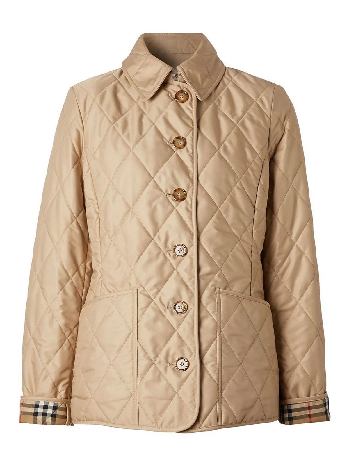 Diamond-quilted jacket