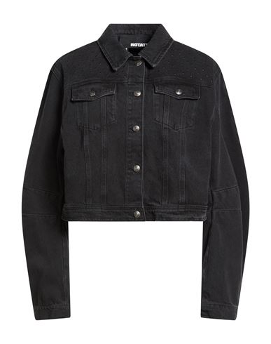 Woman Denim outerwear Black Size 10 Cotton