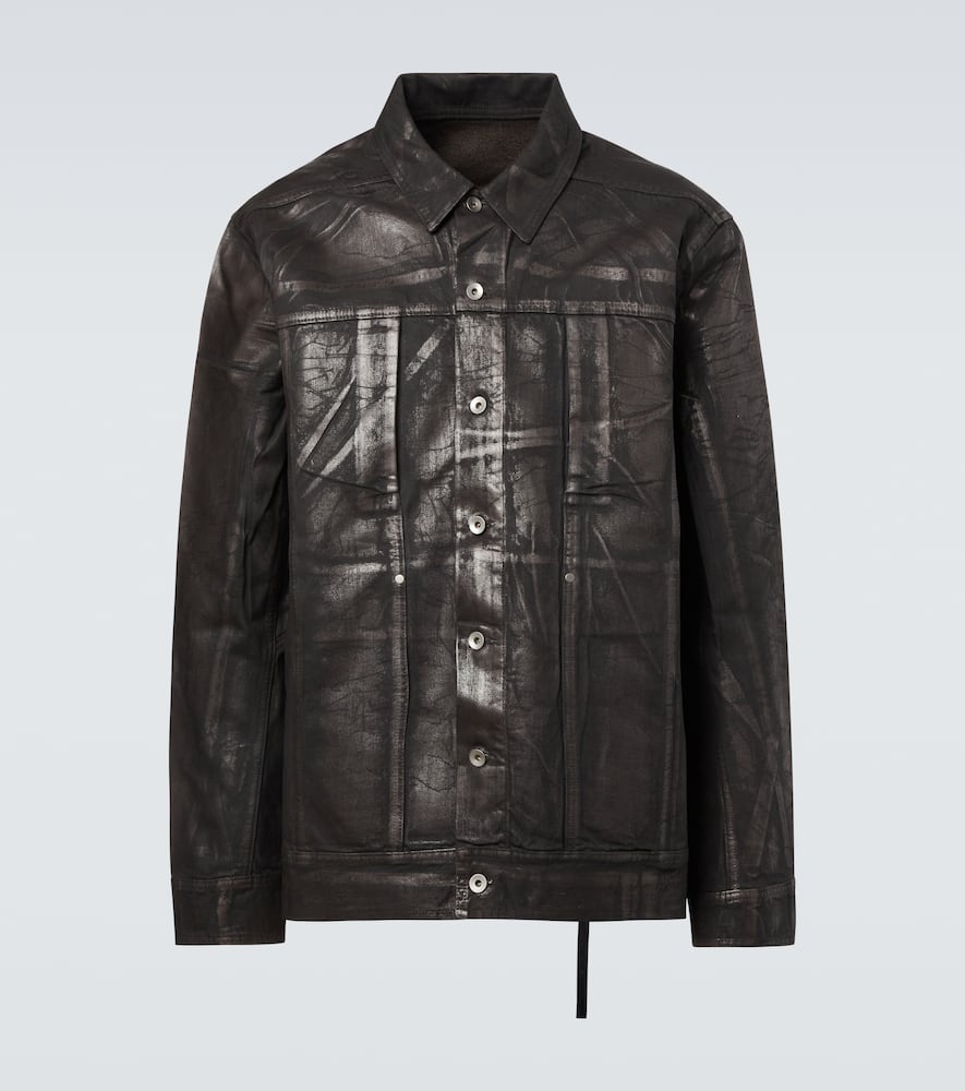 Coated denim jacket