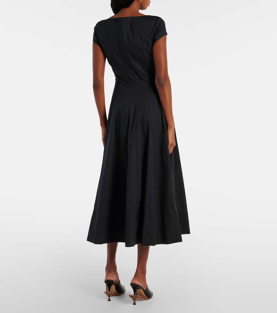 Cotton poplin midi dress
