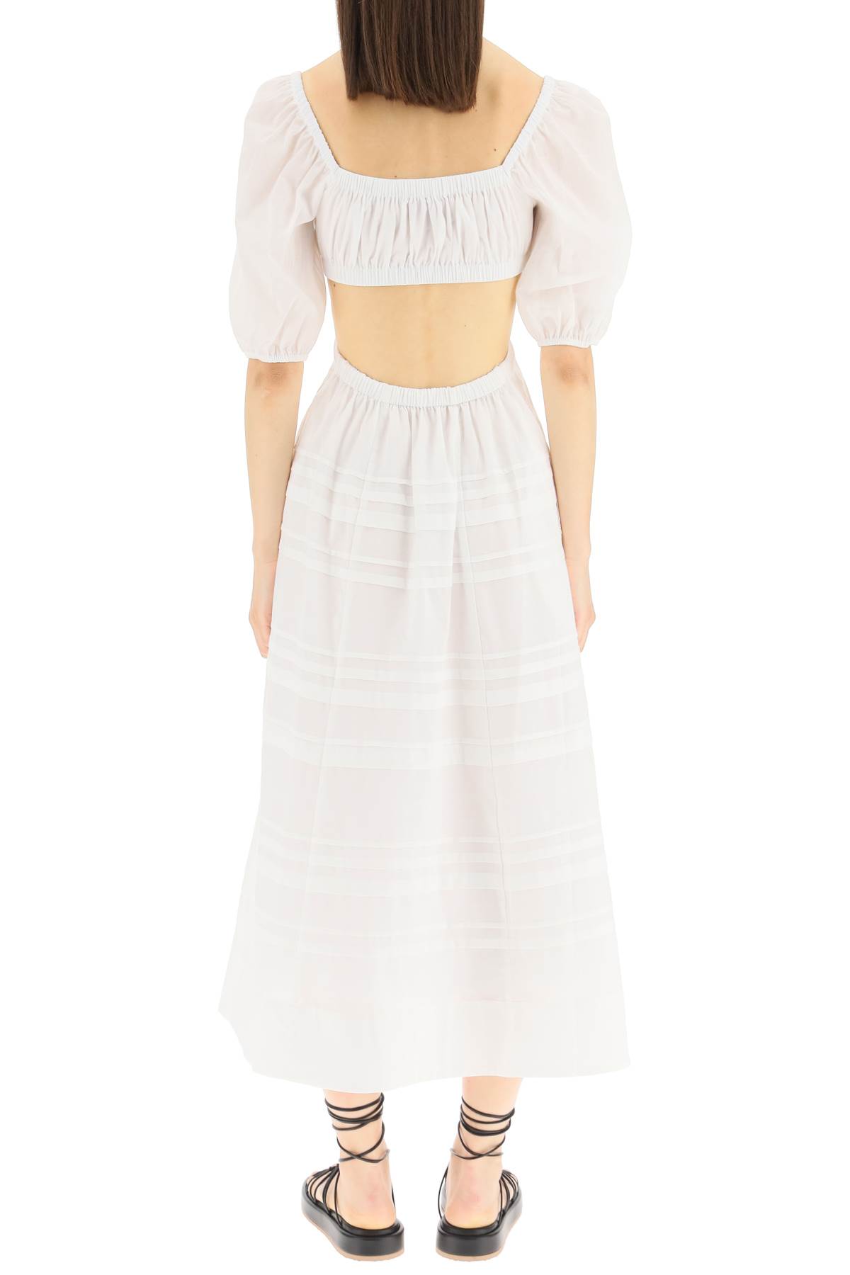 Cut-out tiered midi dress