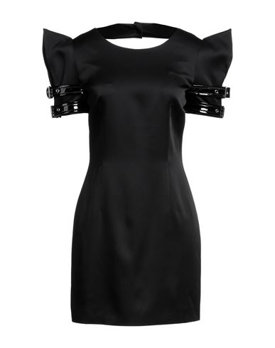 Woman Mini dress Black Size 10 Acetate, Viscose, Polyester, Elastane, Polyurethane resin