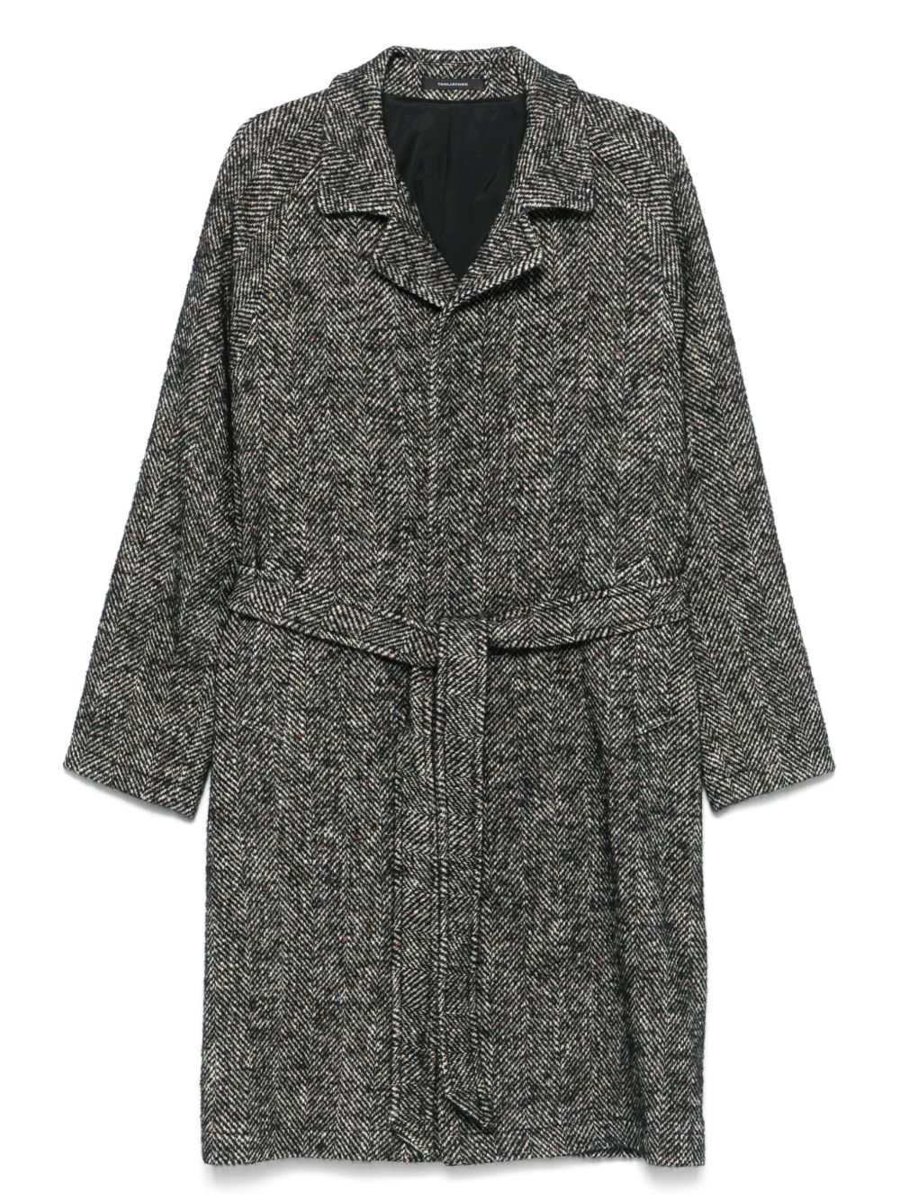 Tagliatore herringbone coat - Black