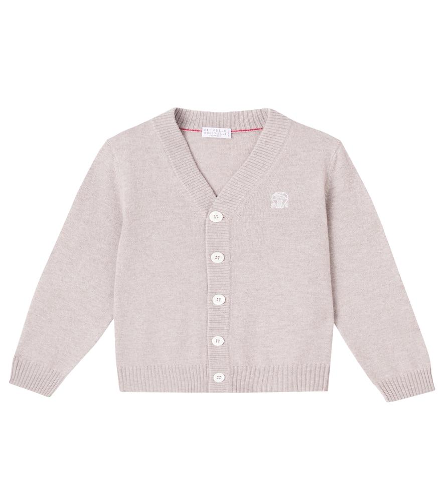 Embroidered cashmere cardigan