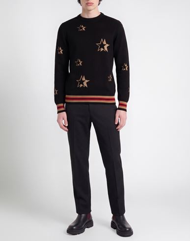 Man Sweater Black Size L Merino Wool, Acrylic