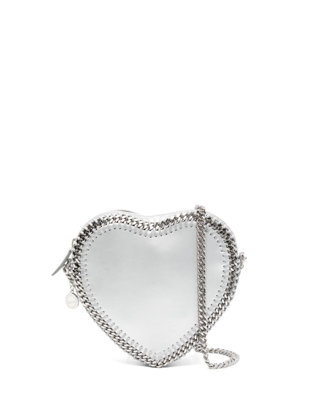Falabella Heart cross body bag - Silver