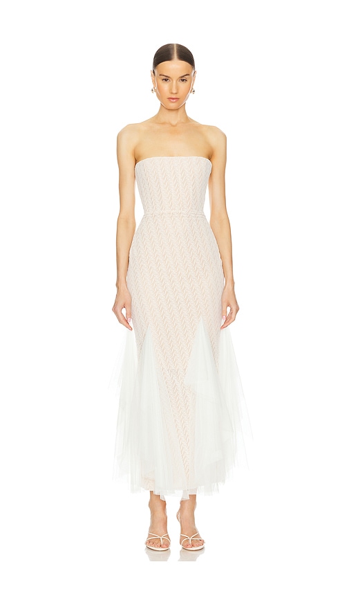 God Save Queens Alizee Strapless Dress in Nude.  XS. Also in