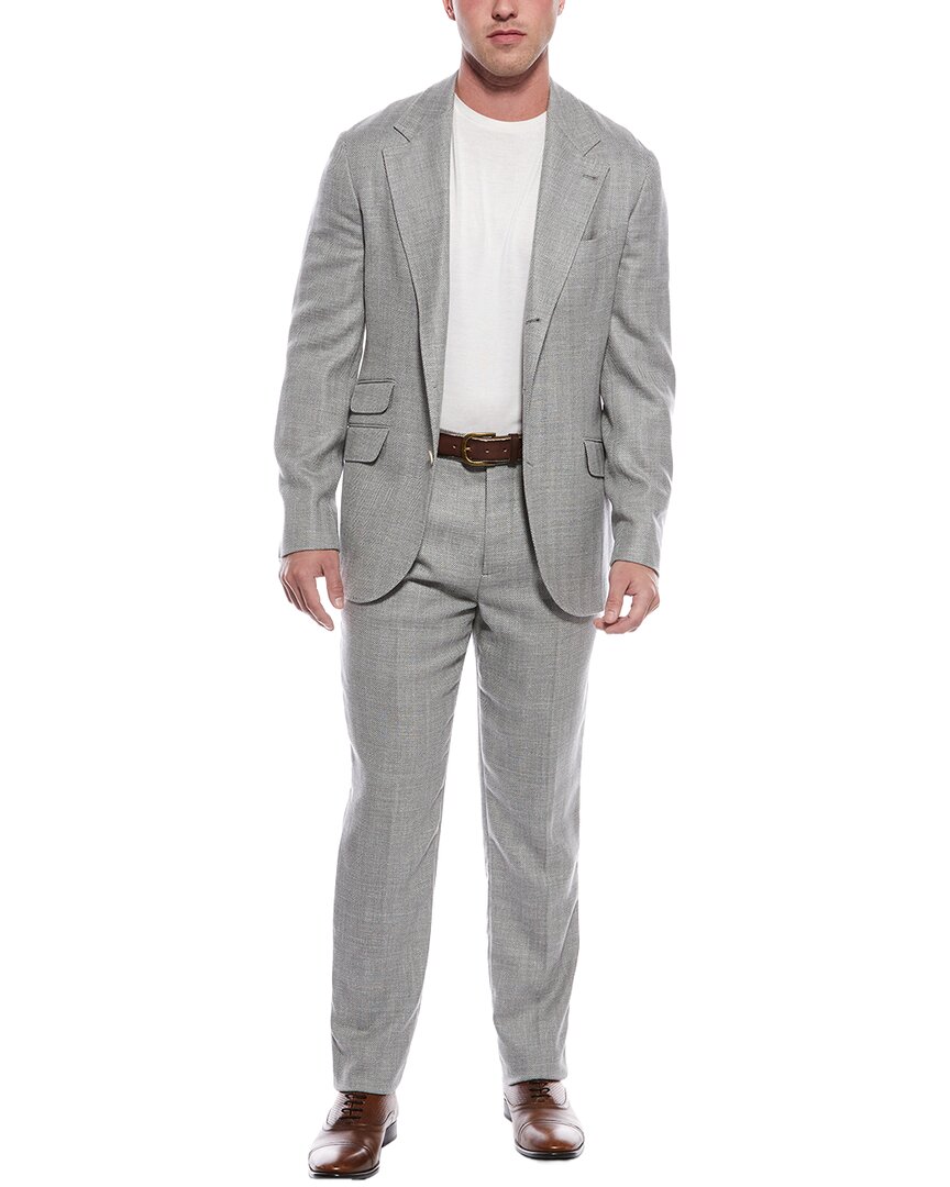 2Pc Wool & Linen-Blend Suit