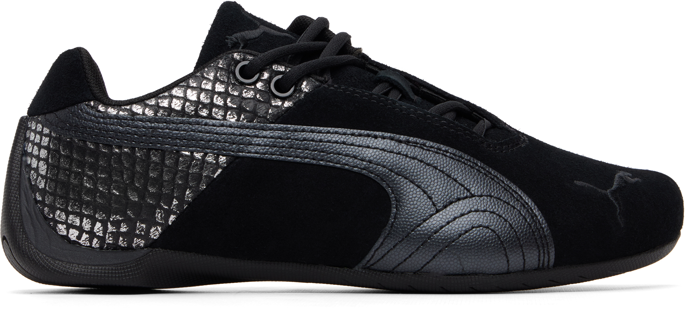 Black Future Cat Emboss Sneakers