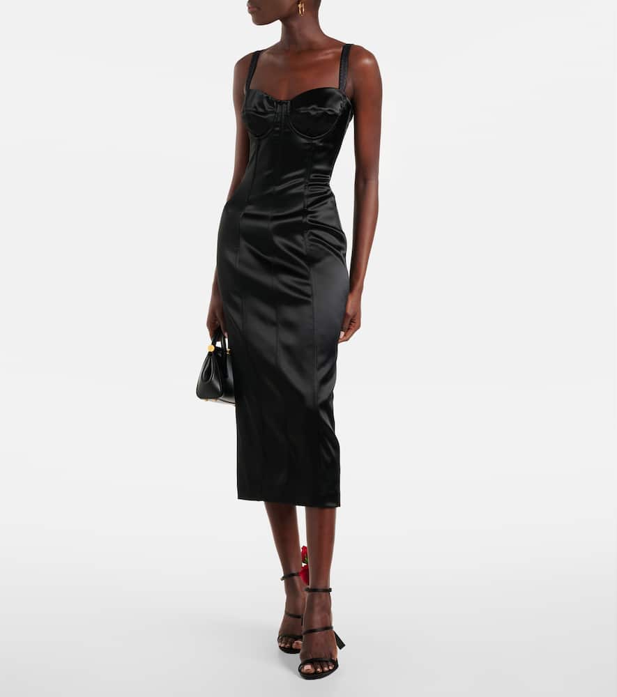 Satin bustier dress