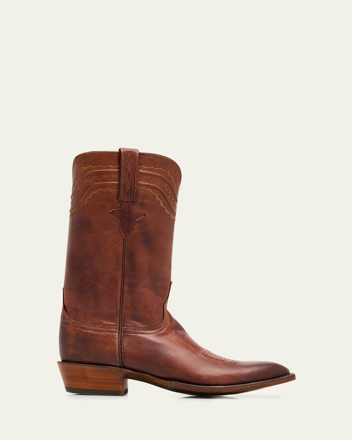 Men's Devin Burnished Leather Cowboy Boots