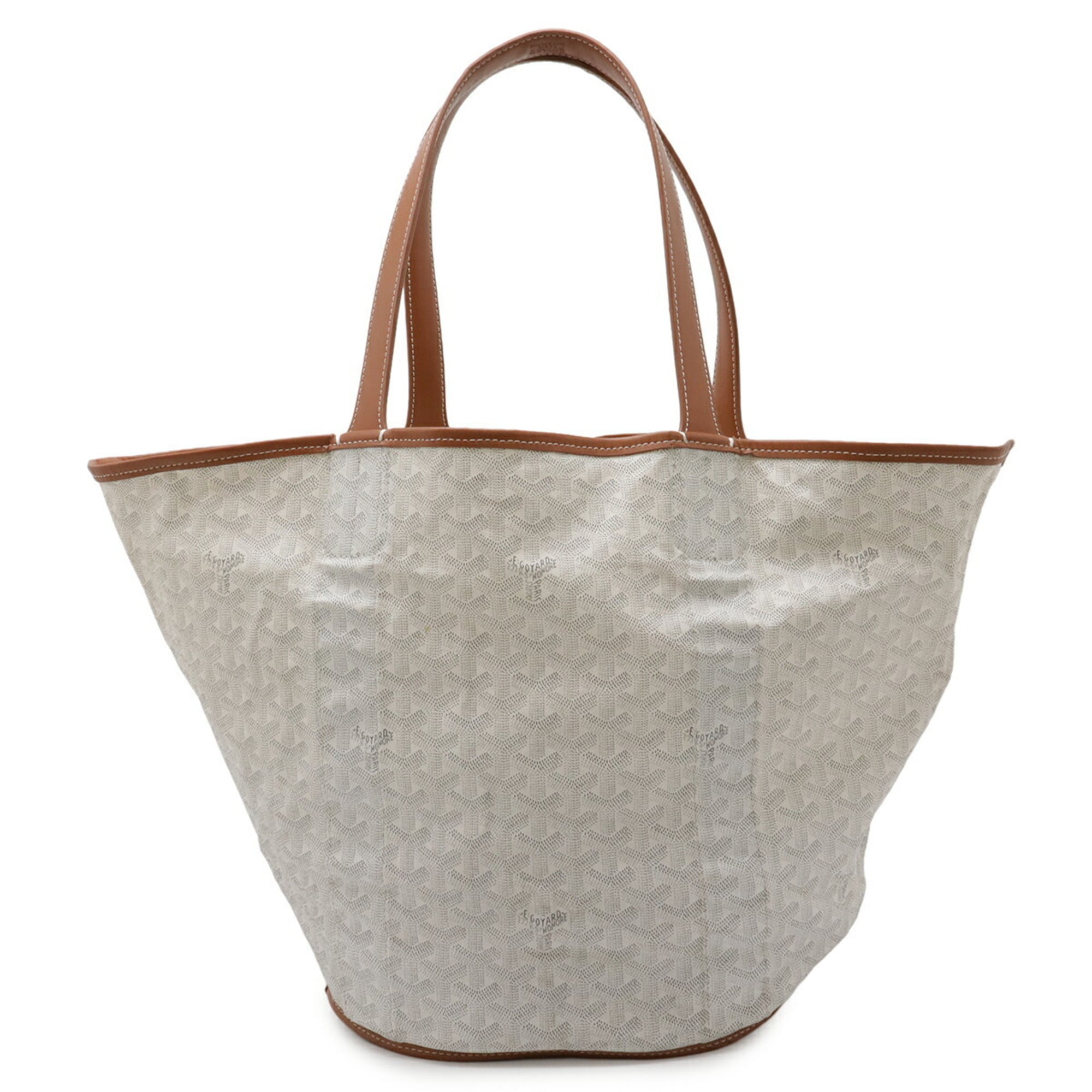Goyard Brown White Coated Canvas Handbag Shoulder Bag Tote Bag Pre-Owned