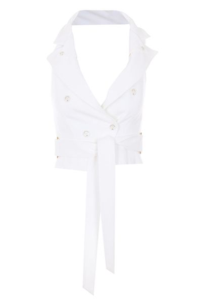 Elisabetta Franchi V-Neck Belted Vest