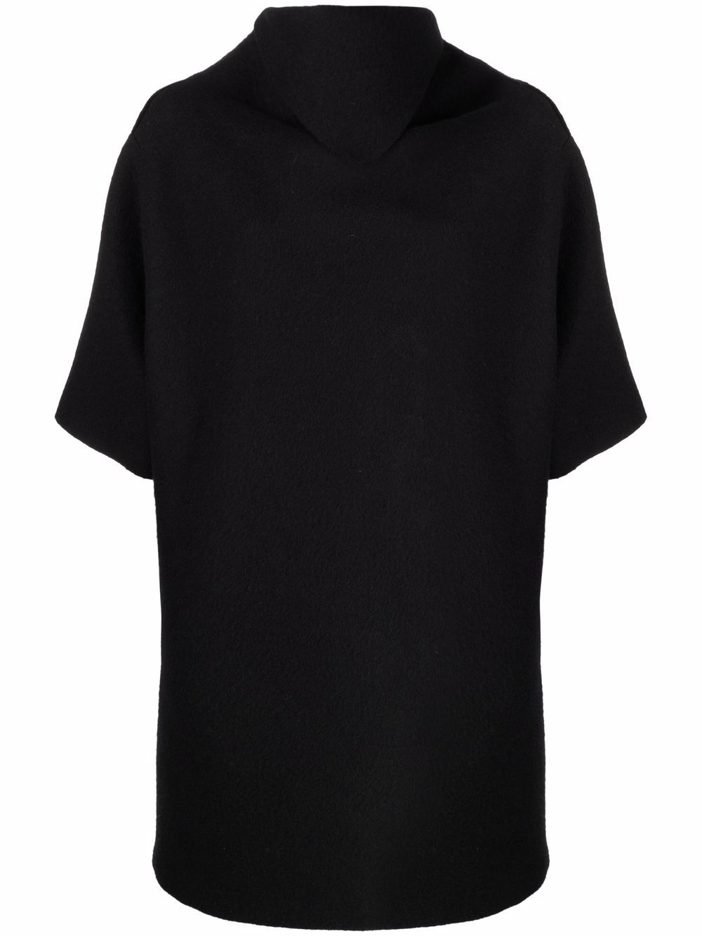 Embroidered-logo knitted dress - Black