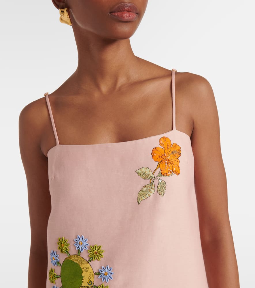 Alémais Hazel printed linen-blend maxi dress