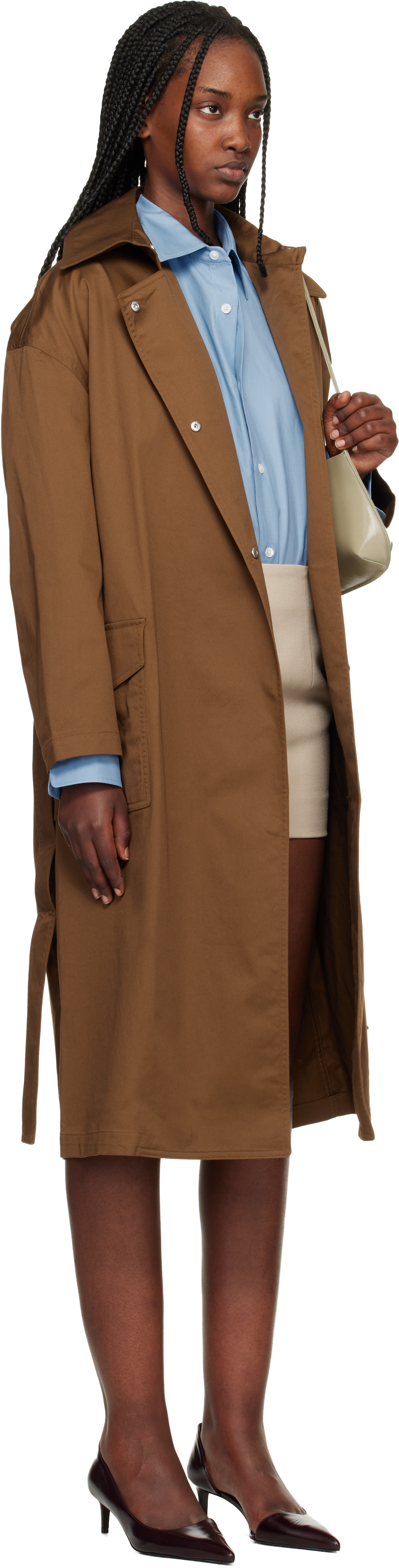 Tan Rue Cotton Trench Coat