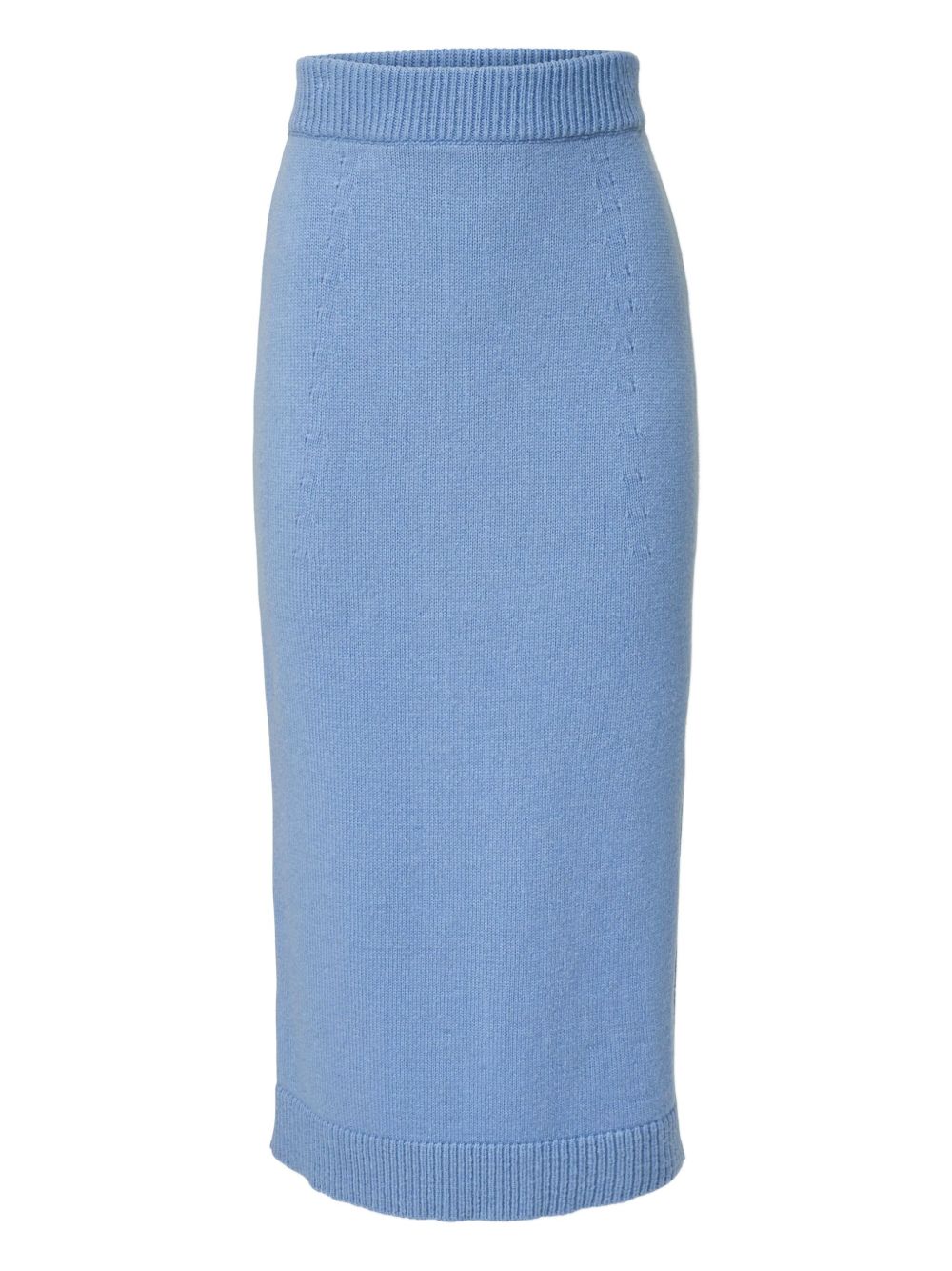 Knitted pencil skirt - Blue