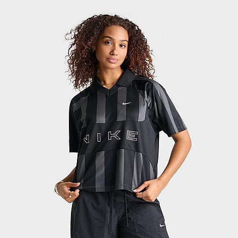 Women's Sportswear Striped Oversized Jersey in Black