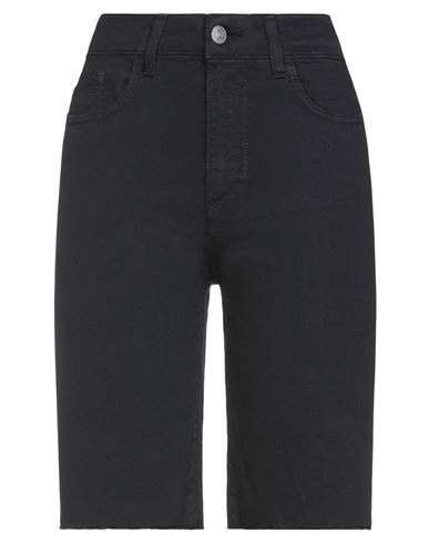 Jucca Woman Denim shorts Black Size 27 Cotton, Elastane
